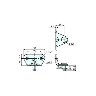 （株）ナベヤ ガススプリング 取付ブラケット GSB ガススプリング　取付ブラケット GSB8A