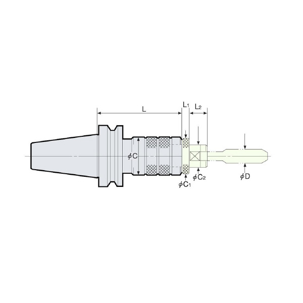 （株）日研工作所 シンクロ用タップホルダ BT-ZH シンクロ用タップホルダ BT50-ZH16CH-105