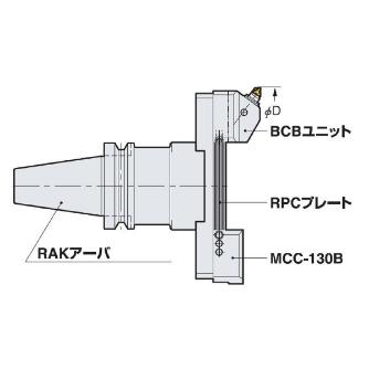 （株）日研工作所 大径用BCBボーリングバー BT-BCB 大径用ＢＣＢボーリングバー BT50-BCB180-295