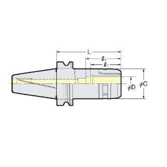 （株）日研工作所 ミーリングチャック MBT-C ミーリングチャック MBT50-C32-200