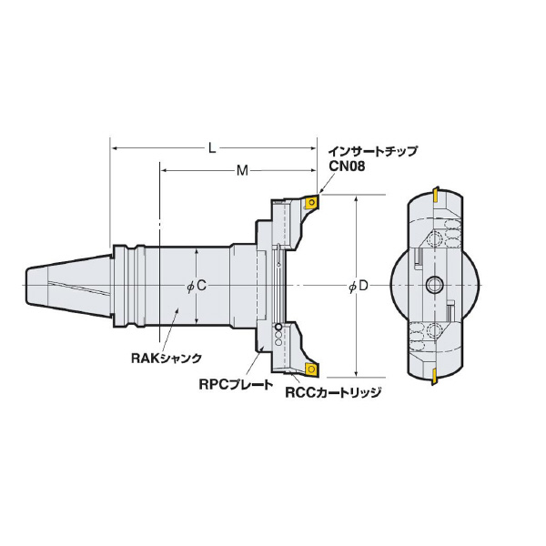 （株）日研工作所 バランスカット大径用ボーリングバー MBT-RAC バランスカット大径用ボーリングバー MBT50-RAC130-235