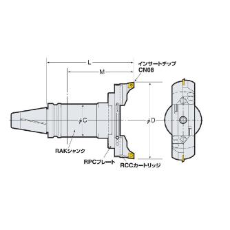 （株）日研工作所 バランスカット大径用ボーリングバー MBT-RAC バランスカット大径用ボーリングバー MBT50-RAC330-210