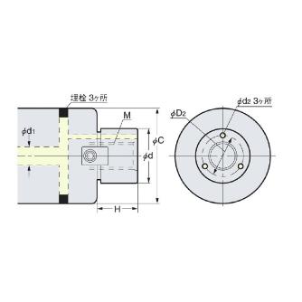 （株）日研工作所 正面フライスアーバ(ミリ) NBT-FMH 正面フライスアーバ（ミリ） NBT40-FMH22-47-45