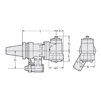 （株）日研工作所 クイック型90°タイプアンギュラヘッド NBT-AHT クイック型９０°タイプアンギュラヘッド NBT40-AHT30-160-90