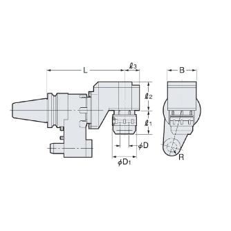 （株）日研工作所 オフセットタイプアンギュラヘッド NBT-AFC オフセットタイプアンギュラヘッド NBT40-AFC20-200