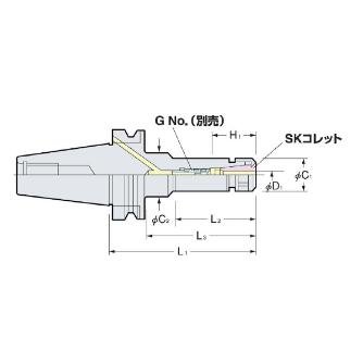 （株）日研工作所 フランジスルー型スリムチャック NBT-SK フランジスルー型スリムチャック NBT40-SK16F-180