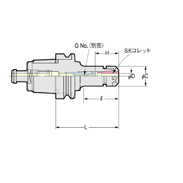 （株）日研工作所 高速回転用スリムチャック NC-SK 高速回転用スリムチャック NC5-100-SK13C-165P