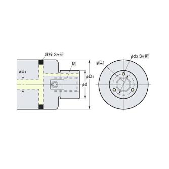 （株）日研工作所 正面フライスアーバ HSK-FMH 正面フライスアーバ HSK100A-FMH22-47-105