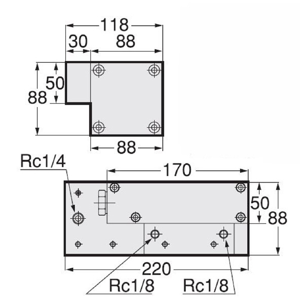 （株）日研工作所 エア・ハイドロブースタ NB エア・ハイドロブースタ NB-70X5X30