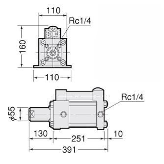 （株）日研工作所 エア・ハイドロブースタ NBH エア・ハイドロブースタ NBH-100-X