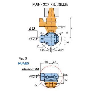 （株）ＭＳＴコーポレーション アングルヘッド ハーフ BT40-HUA アングルヘッド　ハーフ BT40-HUA20-135/W60