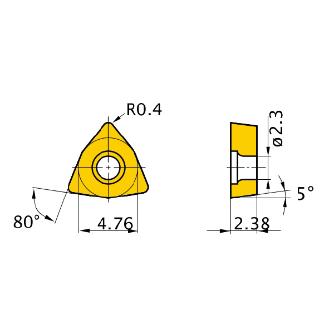 三菱マテリアル（株） 旋削用インサート WBMTL 旋削用インサート（コーテッドサーメット） WBMTL30204R-MV MP3025