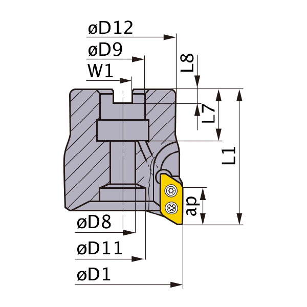 三菱マテリアル（株） カッタ 多機能用(アーバタイプ) AXD カッタ　多機能用（アーバタイプ） AXD4000-080A05RB