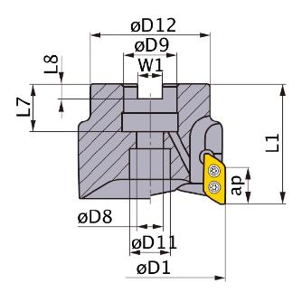 三菱マテリアル（株） カッタ 多機能用(アーバタイプ) AXD カッタ　多機能用（アーバタイプ） AXD4000-080A05RB