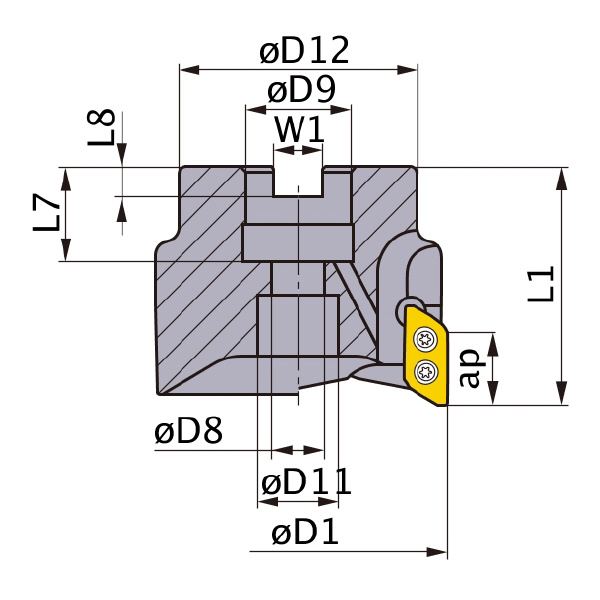 三菱マテリアル（株） カッタ 多機能用(アーバタイプ) AXD カッタ　多機能用（アーバタイプ） AXD4000-080A05RB