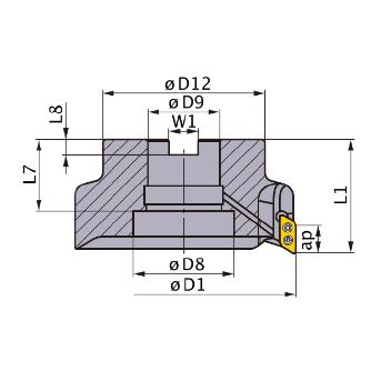 三菱マテリアル（株） カッタ 多機能用(アーバタイプ) AXD カッタ　多機能用（アーバタイプ） AXD4000-080A05RB