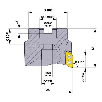 三菱マテリアル（株） カッタ 多機能用(アーバタイプ) AXD カッタ　多機能用（アーバタイプ） AXD4000-080A05RA
