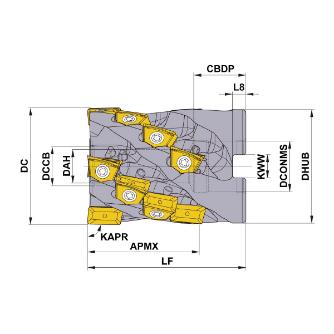 三菱マテリアル（株） カッタ 深切込み用(シェルタイプ) VFX カッタ　深切込み用（シェルタイプ） VFX5-050X04A038R