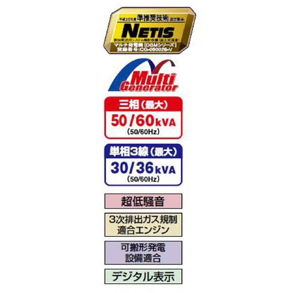 やまびこジャパン（株） 可搬型 ディーゼルエンジン発電機 DGM ディーゼル発電機 DGM600MK-PD