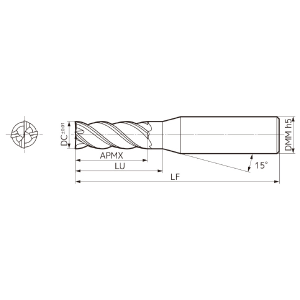 住友電気工業（株） GSX MILL 4枚刃エンドミル 防振タイプ GSXVL4000-2.5D ＧＳＸ　ＭＩＬＬ　４枚刃エンドミル　防振 GSXVL4110-2.5D ACF20