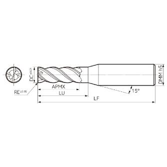 住友電気工業（株） GSX MILL 4枚刃ラジアスエンドミル 防振タイプ GSXVL4000-R-2.5D ＧＳＸ　ＭＩＬＬ　４枚刃ラジアスＥＭ防振 GSXVL4040-R10-2.5D ACF20