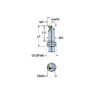 サンドビック（株） TーMaxP カッティングヘッド 【F】 C6-PDUN Ｔ－ＭａｘＰ　カッティングヘッド　【Ｆ】 C6-PDUNR-27140-15M1-S04