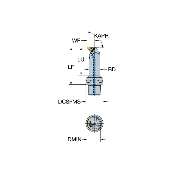 サンドビック（株） TーMaxP カッティングヘッド 【F】 C6-PDUN Ｔ－ＭａｘＰ　カッティングヘッド　【Ｆ】 C6-PDUNR-27140-15M1-S04