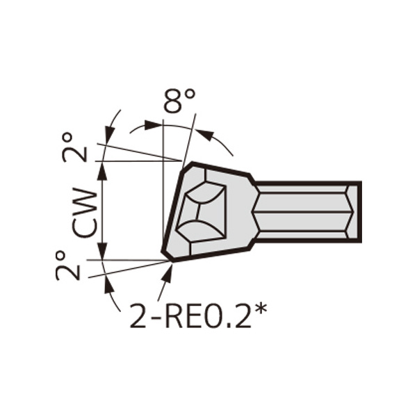 住友電気工業（株） SEC－小径突切りバイト インサート WCFL-A ＳＥＣ－突切りバイト　インサート WCFL4A AC225