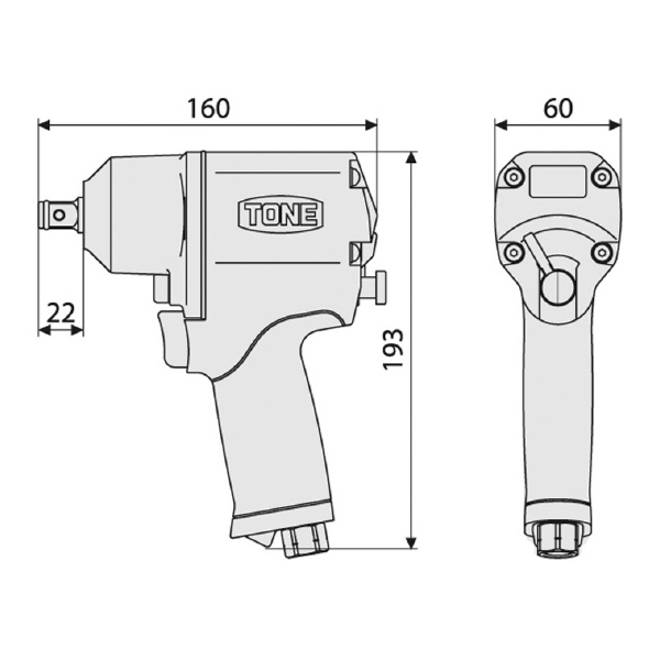 ＴＯＮＥ（株） エアーインパクトレンチ AI エアーインパクトレンチ AI4161