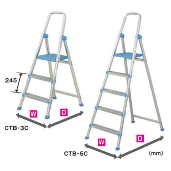 （株）ピカコーポレイション 上わく付き踏台 コメット CTB 上わく付き踏台　コメット CTB-4C