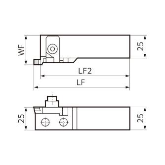 住友電気工業（株） スミボロン 溝入れバイト ホルダ BNGG スミボロン　溝入れバイト　ホルダ BNGGR2525-250