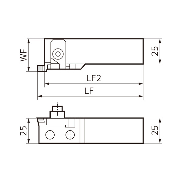 住友電気工業（株） スミボロン 溝入れバイト ホルダ BNGG スミボロン　溝入れバイト　ホルダ BNGGR2525-600