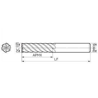 住友電気工業（株） ZXコート エキストラロングハードエンドミル EHHM ＺＸコート　エキストラロングハードＥＭ EHHM6120ZX ACZ10M