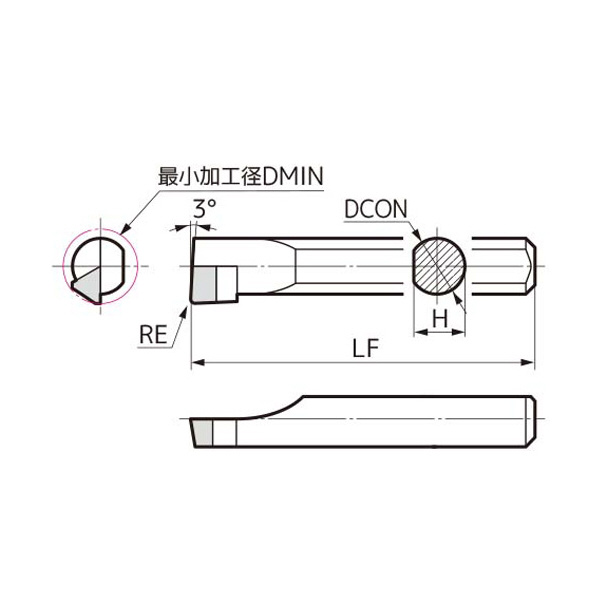 住友電気工業（株） スミボロン 小径ボーリングバイト BNBX スミボロン　小径ボーリングバイト BNBX035R BN7000