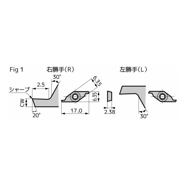 住友電気工業（株） SEC－PBバイト インサート PBVG ＳＥＣ－ＰＢバイト　インサート PBVG1102R-030 BL130