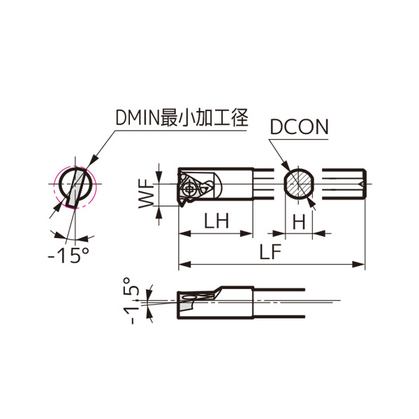 住友電気工業（株） SEC－ねじ切りバイト ホルダ SSTI ＳＥＣ－ねじ切りバイト　ホルダ SSTIR1812M16
