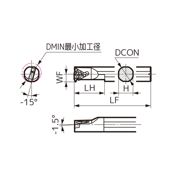 住友電気工業（株） SEC－ねじ切りバイト ホルダ SSTI ＳＥＣ－ねじ切りバイト　ホルダ SSTIR2016M16