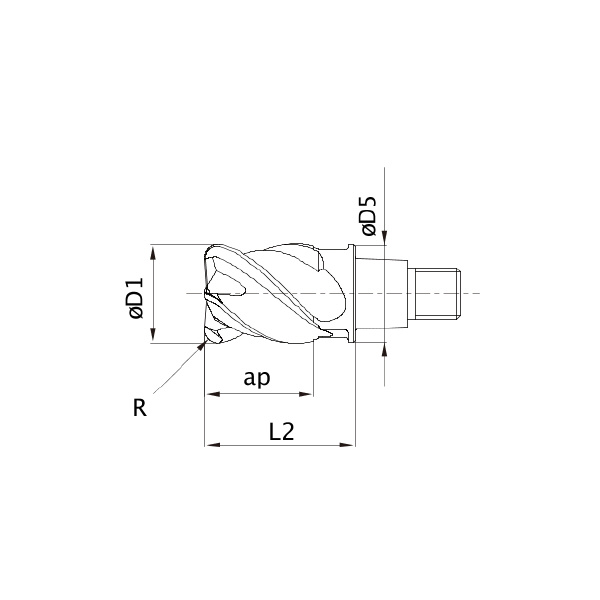 三菱マテリアル（株） ヘッド/ヘッド交換式エンドミル IMX ヘッド／ヘッド交換式エンドミル IMX10C4FV100R20010 EP6120