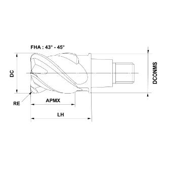 三菱マテリアル（株） ヘッド/ヘッド交換式エンドミル IMX ヘッド／ヘッド交換式エンドミル IMX10C4FV100R20010 EP6120