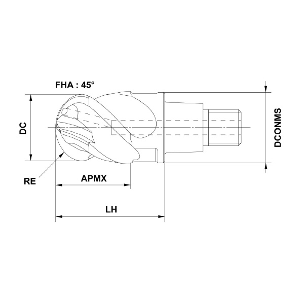 三菱マテリアル（株） ヘッド/ヘッド交換式エンドミル IMX ヘッド／ヘッド交換式エンドミル IMX10B4HV10010E EP7020