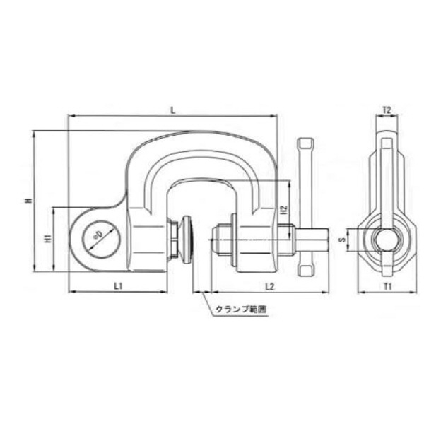 （株）スーパーツール スクリューカムクランプ SJC スクリューカムクランプ SJC0.5S