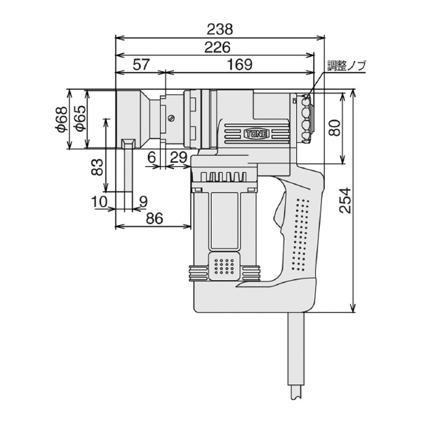 ＴＯＮＥ（株） 1次締め専用レンチ 建方1番(六角ボルト用) GKR 建方一番 GKR252