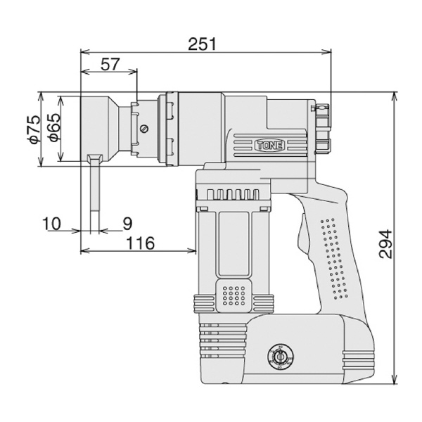 ＴＯＮＥ（株） ナットランナー(シャーランナー) GSR シンプルトルコン GSR82A