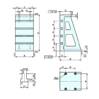 （株）ナベヤ 大型アングルプレート BGT 大型アングルプレート BGT121