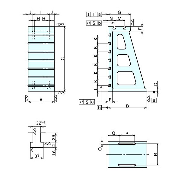 （株）ナベヤ 大型アングルプレート BGT 大型アングルプレート BGT122