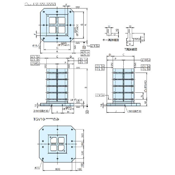 （株）ナベヤ MCツーリングブロック 4面スタンダード TGV ＭＣツーリングブロック　４面スタンダード TGV08-40070