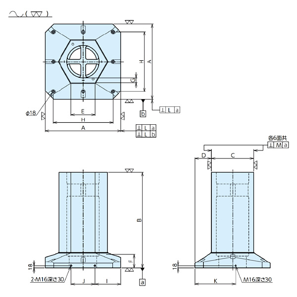 （株）ナベヤ MCツーリングブロック 6面タイプ TB6F ＭＣツーリングブロック　６面タイプ TB6F04-14060