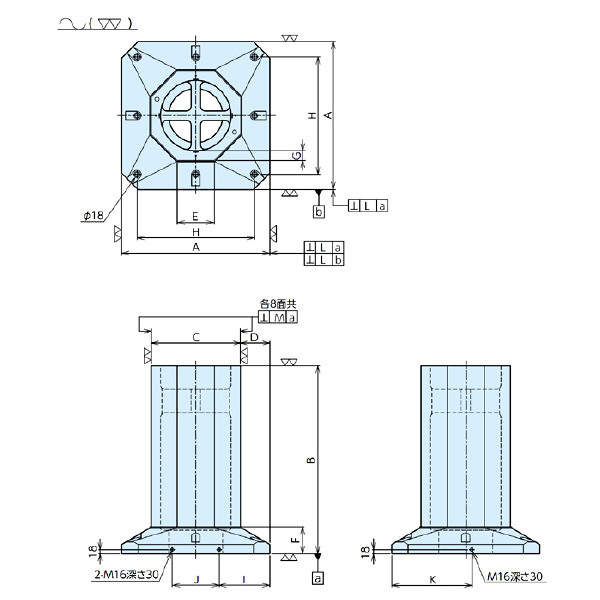 （株）ナベヤ MCツーリングブロック 8面タイプ TB8F ＭＣツーリングブロック　８面タイプ TB8F04-15060