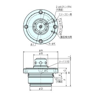 （株）ナベヤ Qーロックエレメント ピン 油圧式 単動 QLSM Ｑ－ロックエレメント　ピン　油圧式　単動 QLSM07RP