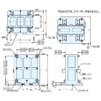 （株）ナベヤ Qーロック内蔵2面イケール TBQ Ｑ－ロック内蔵２面イケール TBQ400TS